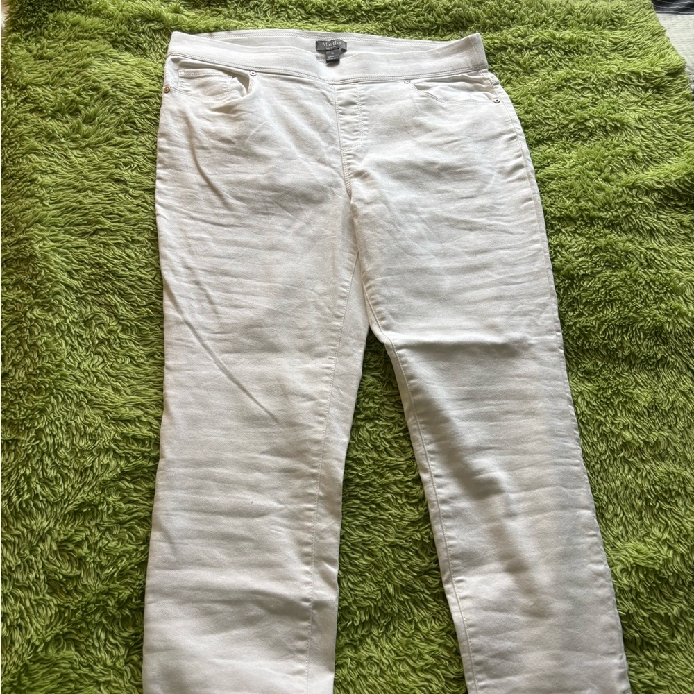 White Casual Pants Martha Stewart size 16.